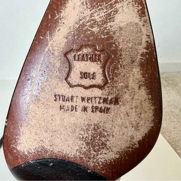 STUART WEITZMAN Brown Pearlized Pointed Toe Pumps—SZ. 7.5 - Picture 11 of 12